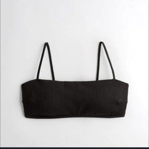 Ribbed Black Bikini Top